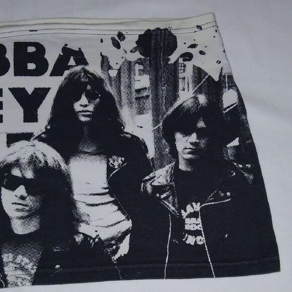 Vntg 90s Ramones "Gabba Hey" Mini Skirt - Picture 3 of 4